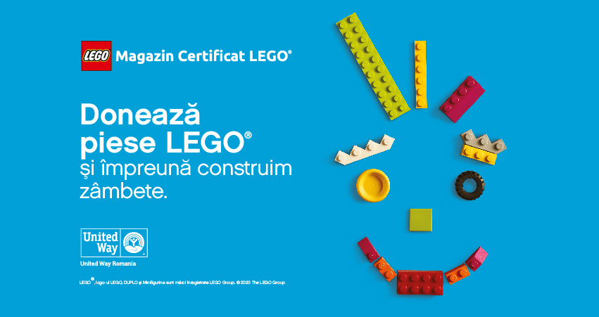 Doneaza piese Lego si impreuna construim zambete.